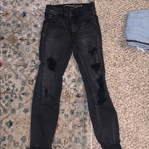 American Eagle ripped jeggings